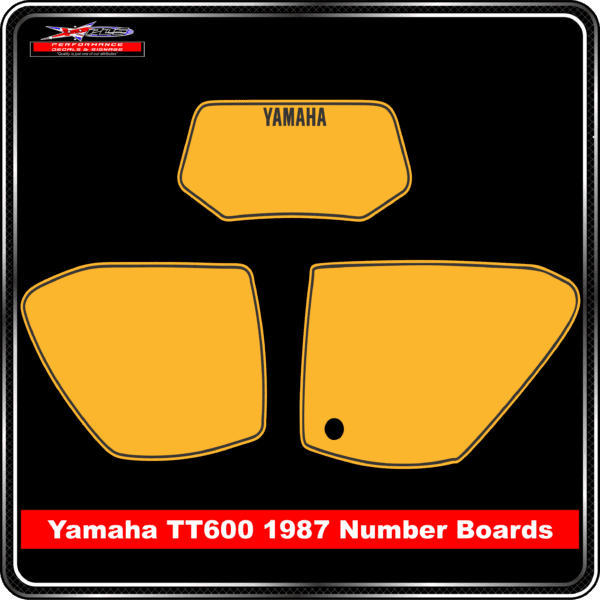 PDS - Product Backgrounds - Motocross Decal - Yamaha TT600 1987 Number Board