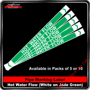 Pipe Markers - Hot Water Flow
