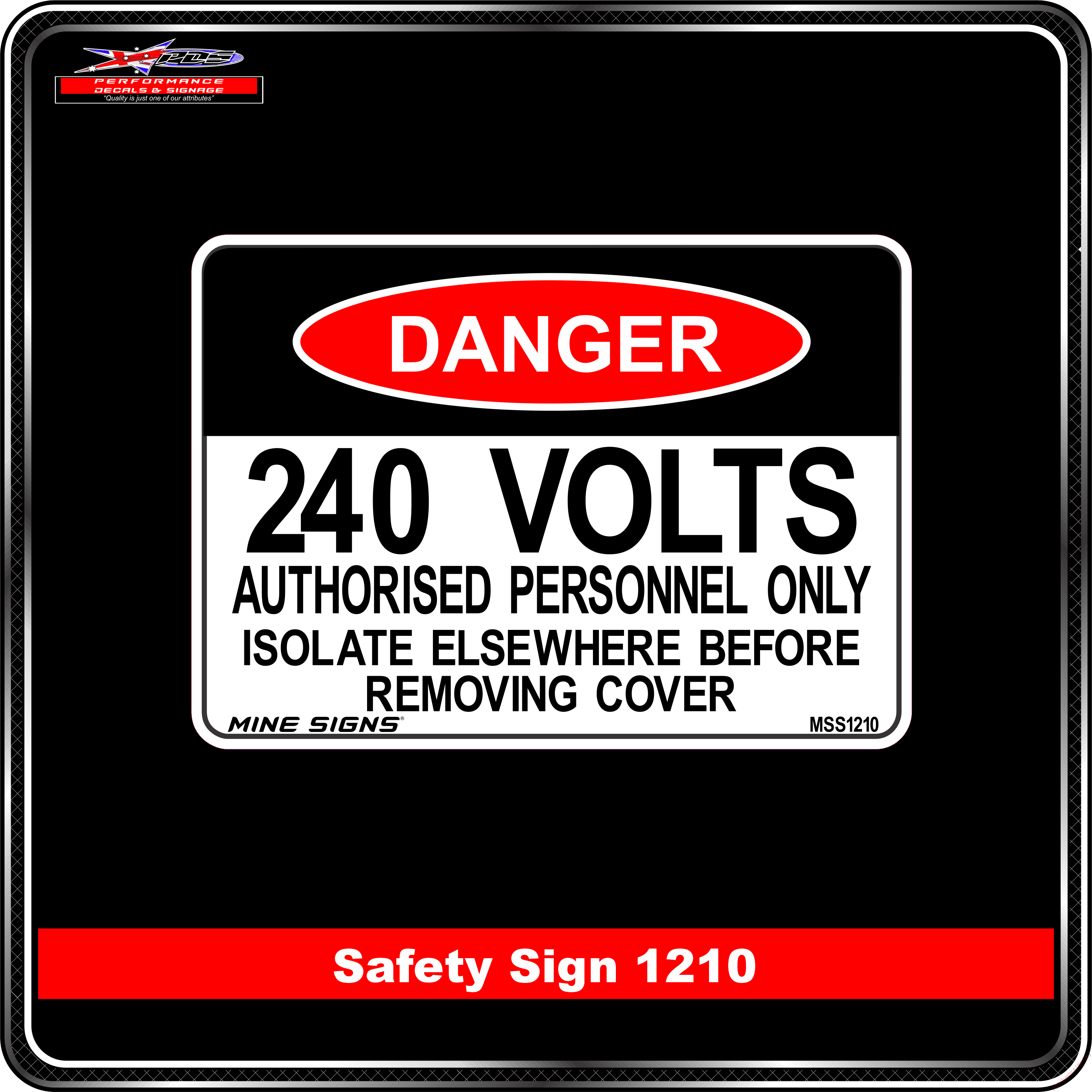 Danger 1210 PDS 240 volts