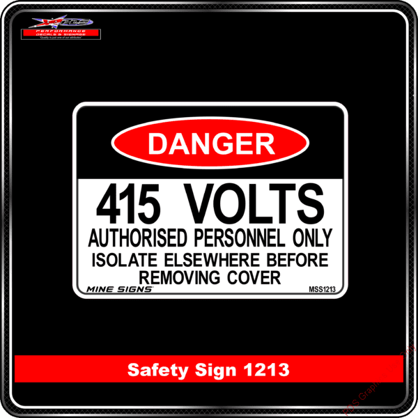 Danger 1213 PDS 415 volts