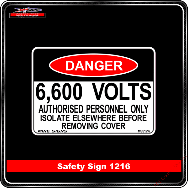 Danger 1216 PDS 6600 volts