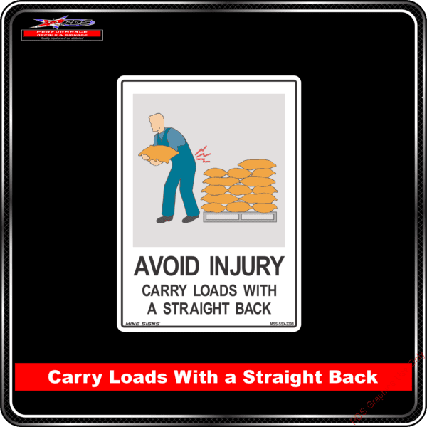 Product Backgrounds - Avoid Injury - Carry Loads with a straight back