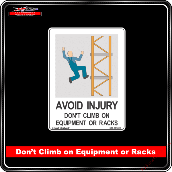Product Backgrounds - Avoid Injury - Dont Climb on equipment or racks