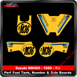 Suzuki RM400 Sticker Kit - 1980 - 2