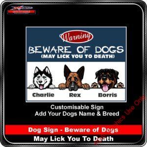 Dog Sign - May Lick Your to Death Main Image