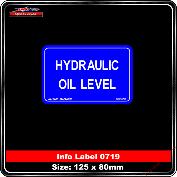 Info Label 0719 Hydraulic Oil Level