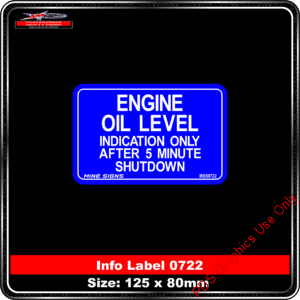 Info Label 0722 Engine Oil Level