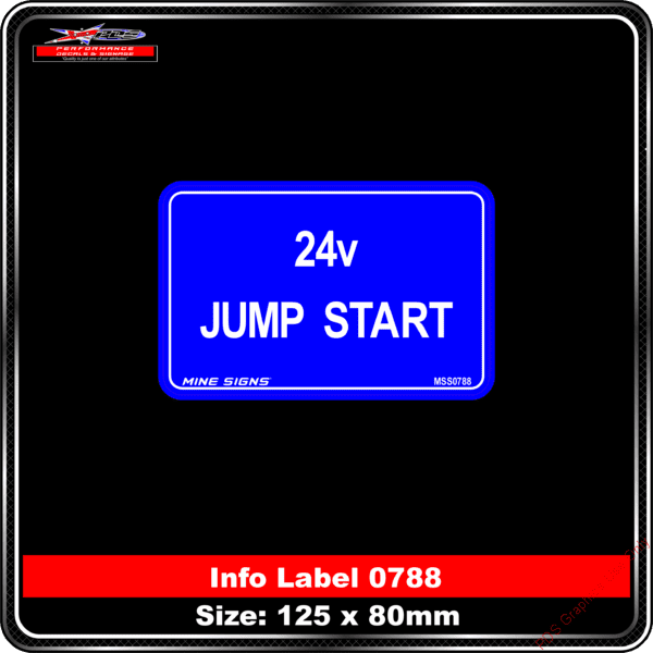 Info Label 0788 24 volt Jump Start