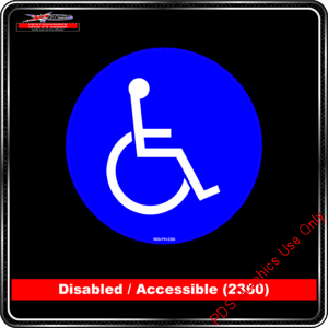 Mandatory Signs - Circles - Disabled - Accessible - 2360