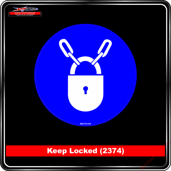 Mandatory Signs - Circles - Keep Locked - 2374