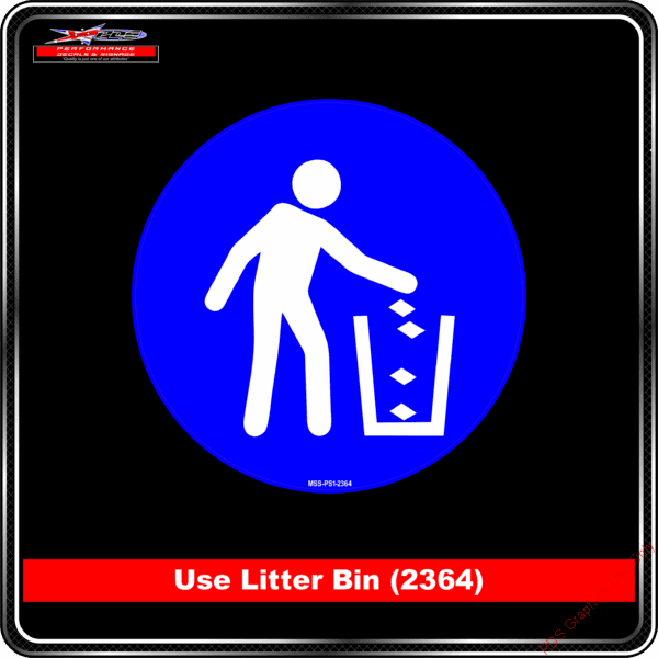 Mandatory Signs - Circles - Use Litter Bin - 2364