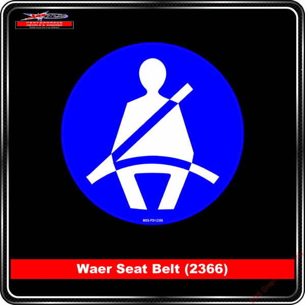 Mandatory Signs - Circles - Wear Seat Belt - 2366