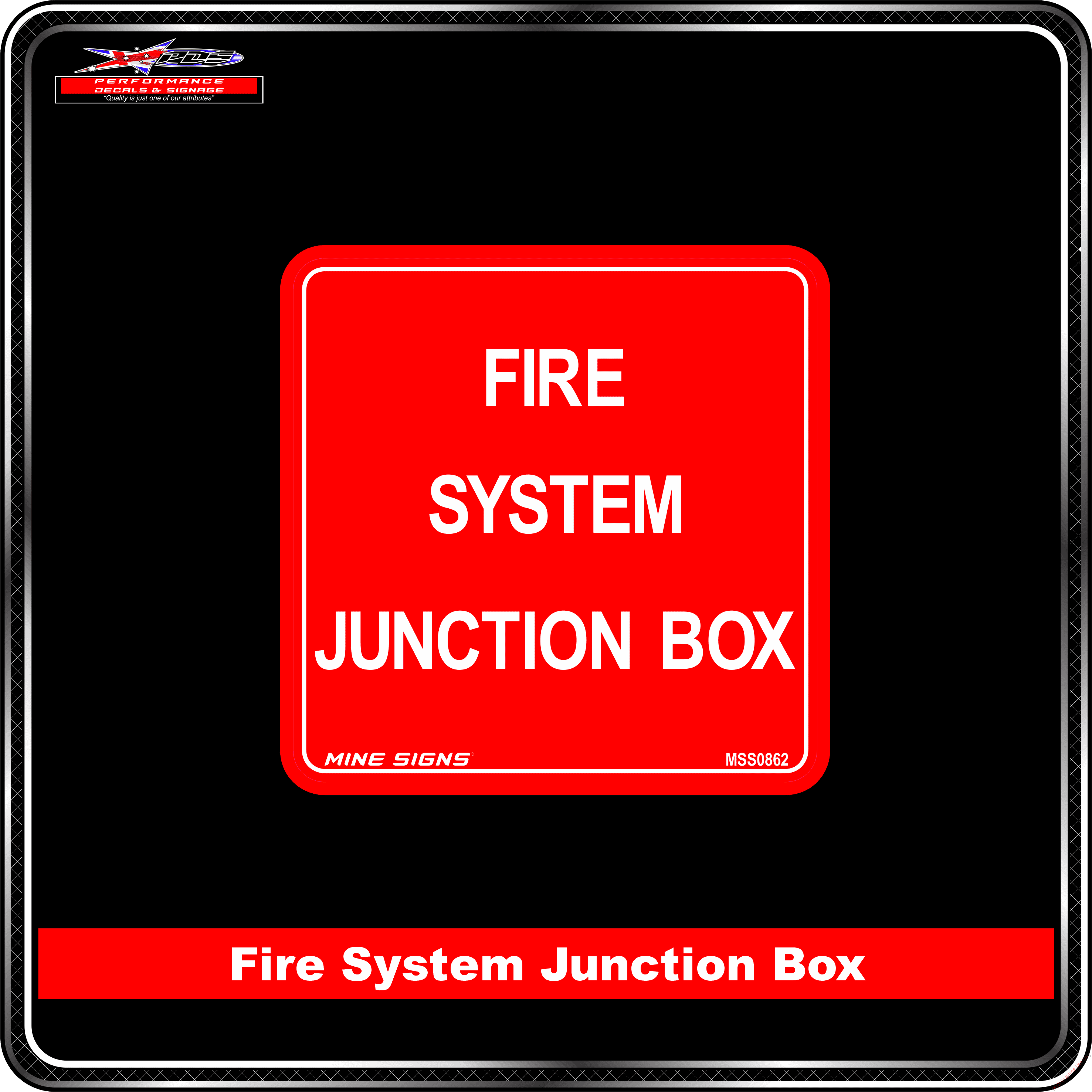 Fire System Junction Box (Info Label 0862) 120 x 120 mm