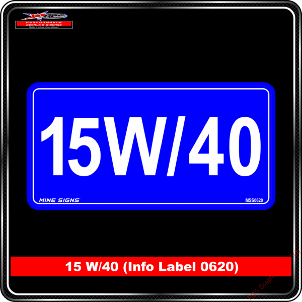 Product Background - Safety Signs - 15 W 40