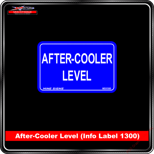 Product Background - Safety Signs - After Cooler Level