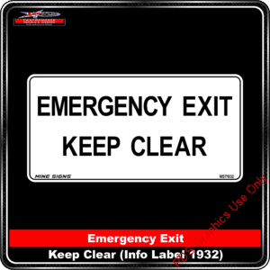 Product Background - Safety Signs - Emergency Exit Keep Clear