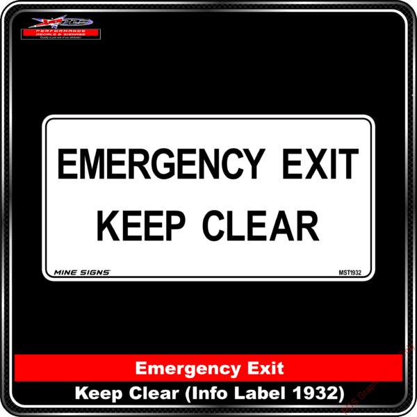 Product Background - Safety Signs - Emergency Exit Keep Clear