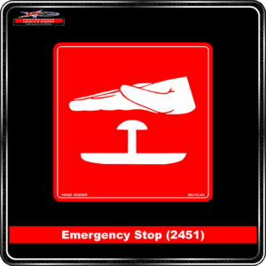 Emergency Stop (Pictogram 2451) Product Background - Safety Signs - Emergency Stop 2451