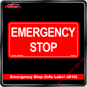 Emergency Stop (Info Label 0810) Product Background - Safety Signs - Emergency Stop
