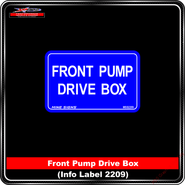 Product Background - Safety Signs - Front Pump Drive Box