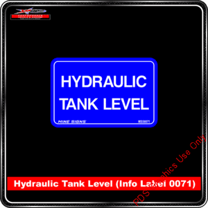 Product Background - Safety Signs - Hydraulic Tank Level