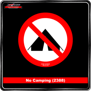 Product Background - Safety Signs - No Camping 2388