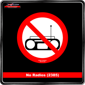 Product Background - Safety Signs - No Radios 2385