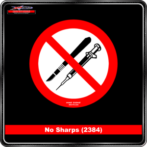 Product Background - Safety Signs - No Sharps 2384