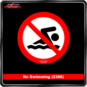 Product Background - Safety Signs - No Swimming 2386