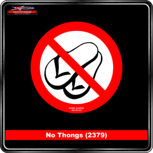 Product Background - Safety Signs - No Thongs 2379