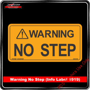Product Background - Safety Signs - Warning No Step 1919
