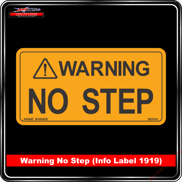 Product Background - Safety Signs - Warning No Step 1919