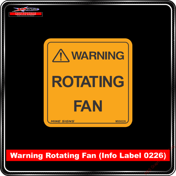 Product Background - Safety Signs - Warning Rotating Fan
