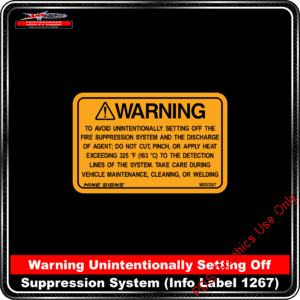 Product Background - Safety Signs - Warning Unintentionally Setting Off System