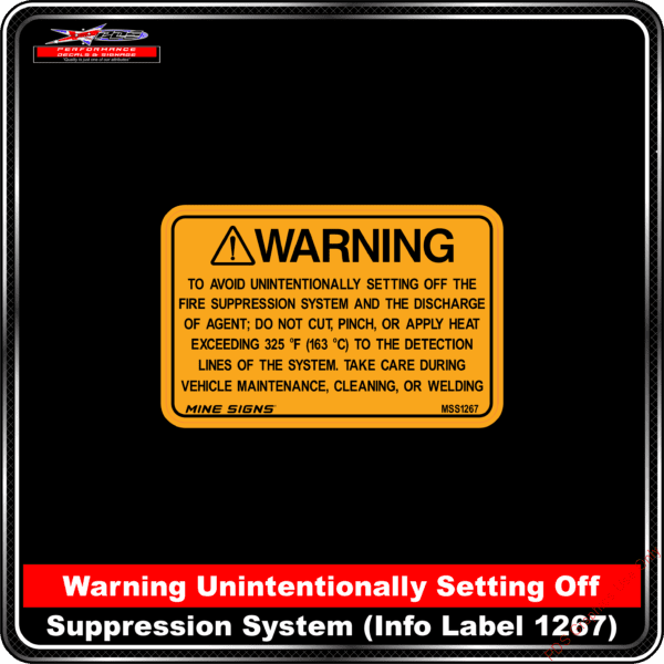 Product Background - Safety Signs - Warning Unintentionally Setting Off System