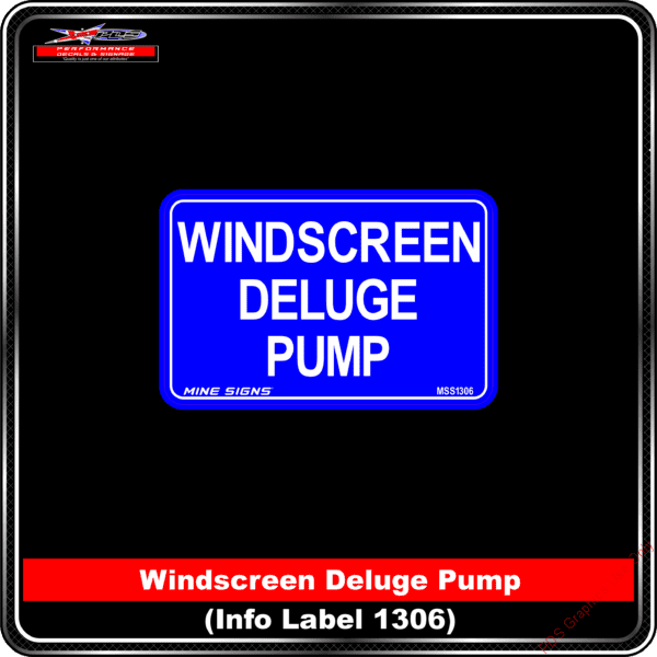 Product Background - Safety Signs - Windscreen Deluge Pump