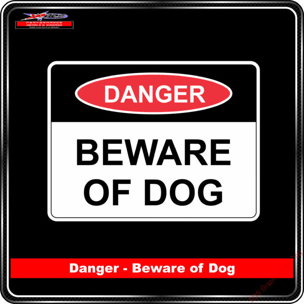 Product Backgrounds - Dog Sign - Danger Beware of Dog