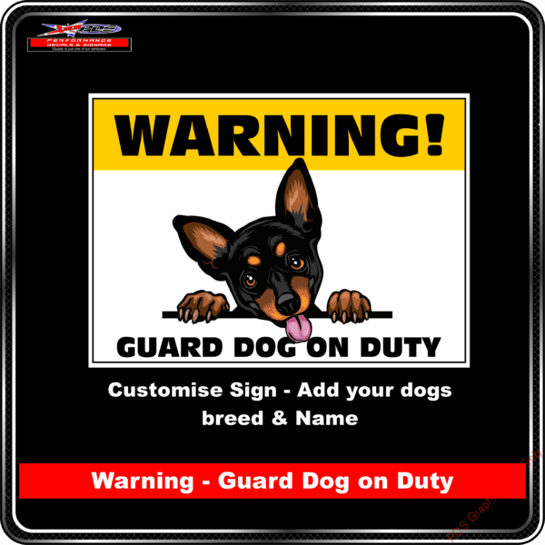 Product Backgrounds - Dog Sign - Warning Guard Dog on Duty