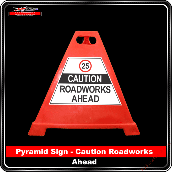 Pyramid Signs - 25 Caution Roadworks Ahead