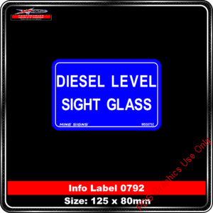 Info Label 0792 Diesel Level Sight Glass