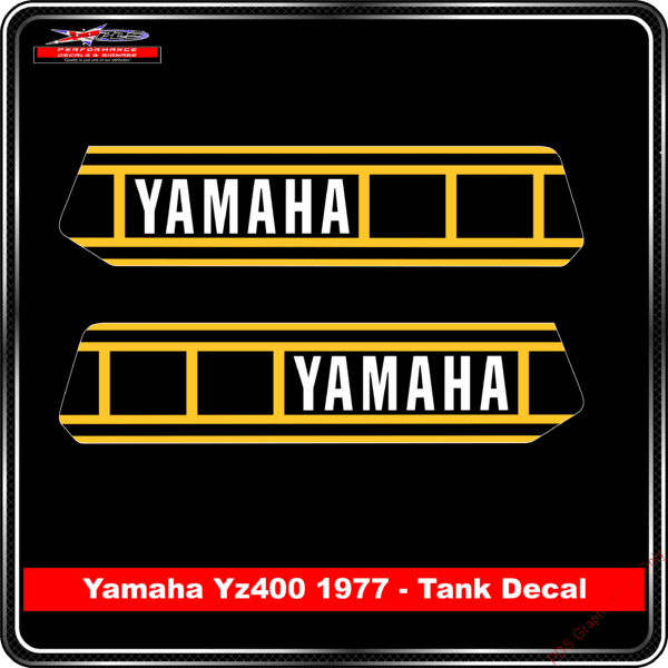 PDS - Product Backgrounds - Motocross Decal - Yamaha yz400 Tank Decal