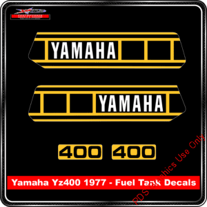 PDS - Product Backgrounds - Motocross Decal - Yamaha yz400 Tank Decal & Side Board