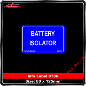 Product Background - Safety Signs - Battery Isolator 0786