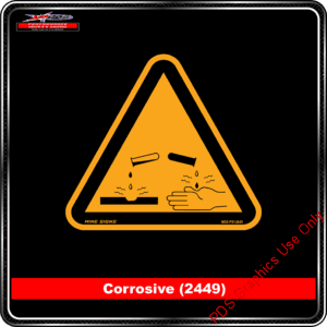 Product Background - Safety Signs - Corrosive 2449