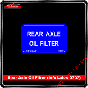 Product Background - Safety Signs - Rear Axle Oil Filter