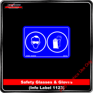 Product Background - Safety Signs - Saefty Glasses & Gloves 1123