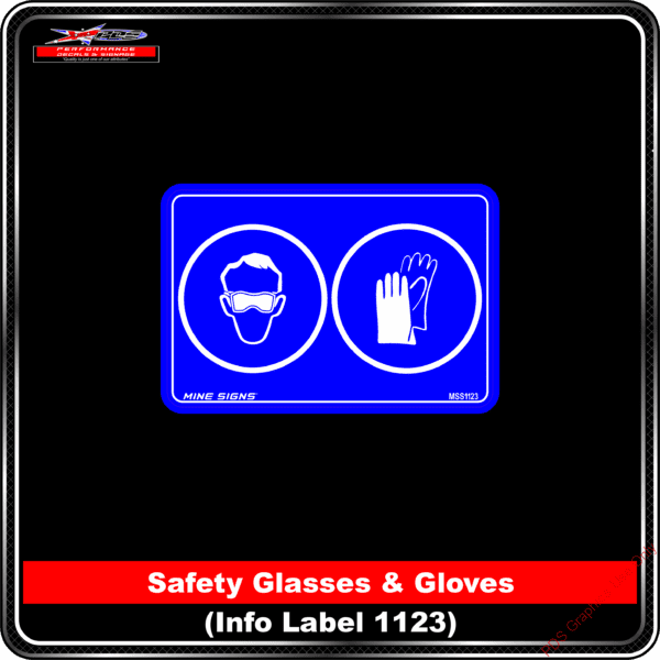 Product Background - Safety Signs - Saefty Glasses & Gloves 1123