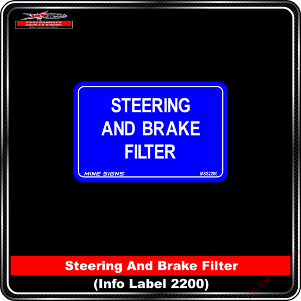 Product Background - Safety Signs - Steering and Brake Filter