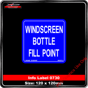 Product Background - Safety Signs - Windscreen Washer Bottle Fill Point 0730
