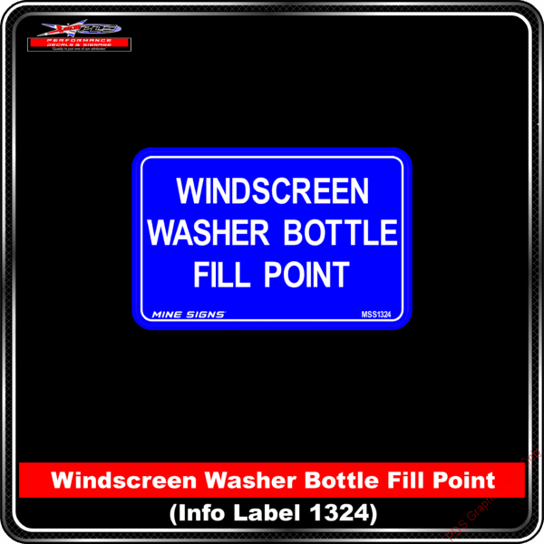 Product Background - Safety Signs - Windscreen Washer Bottle Fill Point